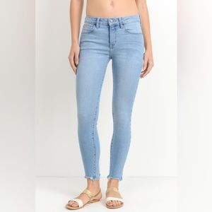 Just Black Light Blue Destructed Hem Skinny jeans